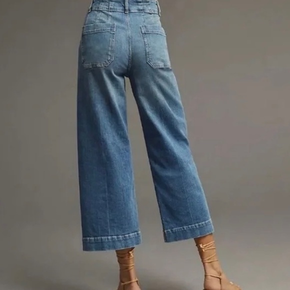 Anthropologie - The Colette Crop High-Rise Wide-Leg Jeans- Sz 30 - Picture 2 of 9